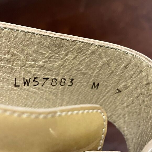 Stuart Weitzman Ankle-Cuff Tan Cork Wedge Sandal Size 7 - Picture 15 of 16